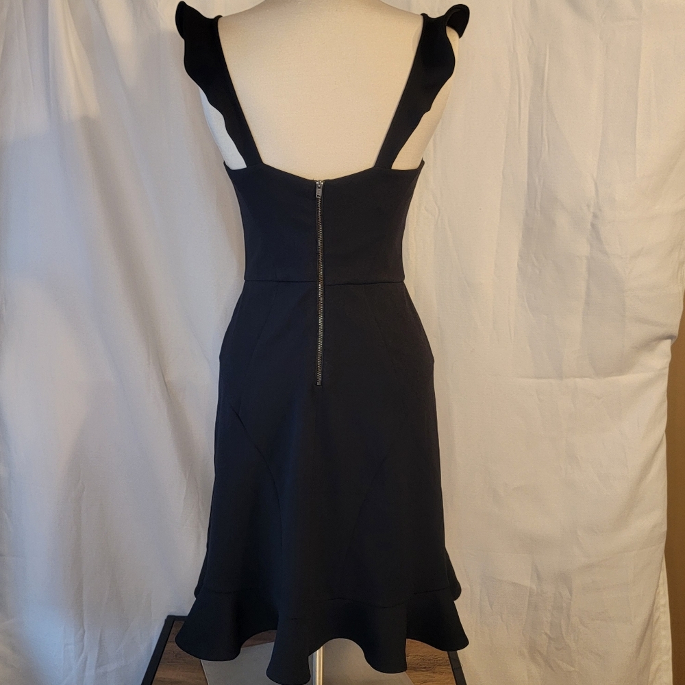 Simply Vera Vera Wang Flutter Sleeve XS Black Cocktail Dress NWOT Feminine Style - Picture 5 of 10